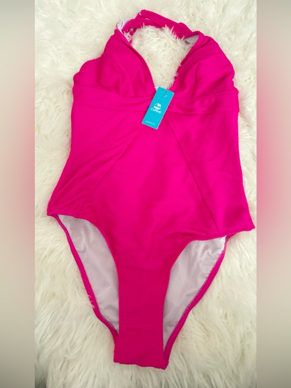 Cupshe Hot Pink One-Piece Swimsuit